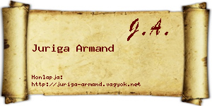Juriga Armand névjegykártya